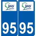 95 Ableiges logo autocollant sticker plaque immatriculation ville