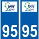 94 Créteil logotipo de la calcomanía de la placa etiqueta de registro de la ciudad