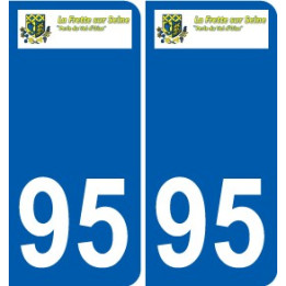95 Herblay logo autocollant sticker plaque immatriculation ville