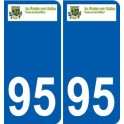 95 Herblay logo autocollant sticker plaque immatriculation ville