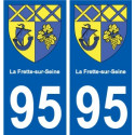 95 Viarmes wappen aufkleber typenschild aufkleber stadt
