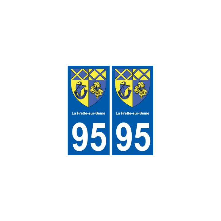 95 Viarmes escudo de armas de la etiqueta engomada de la placa de pegatinas de la ciudad