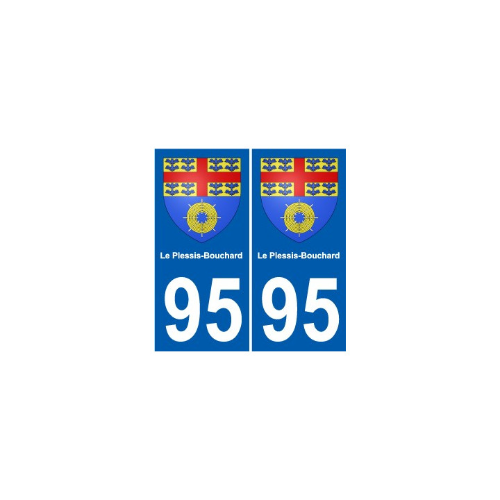 95 Viarmes coat of arms sticker plate stickers city