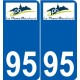94 Créteil logotipo de la calcomanía de la placa etiqueta de registro de la ciudad