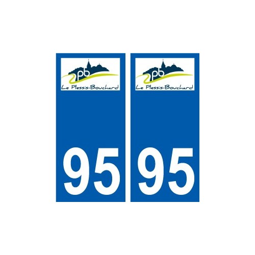 95 Herblay logo autocollant sticker plaque immatriculation ville