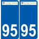 94 Créteil logotipo de la calcomanía de la placa etiqueta de registro de la ciudad