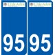 95 Bessancourt logo autocollant sticker plaque immatriculation ville