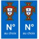 Portugal FPF numéro choix autocollant plaque