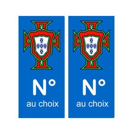 Portugal FPF numéro choix autocollant plaque