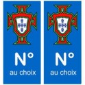 Portugal FPF numéro choix autocollant plaque