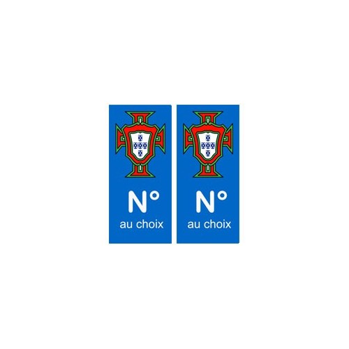 Portugal FPF numéro choix autocollant plaque