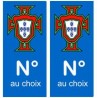 Portugal FPF numéro choix autocollant plaque