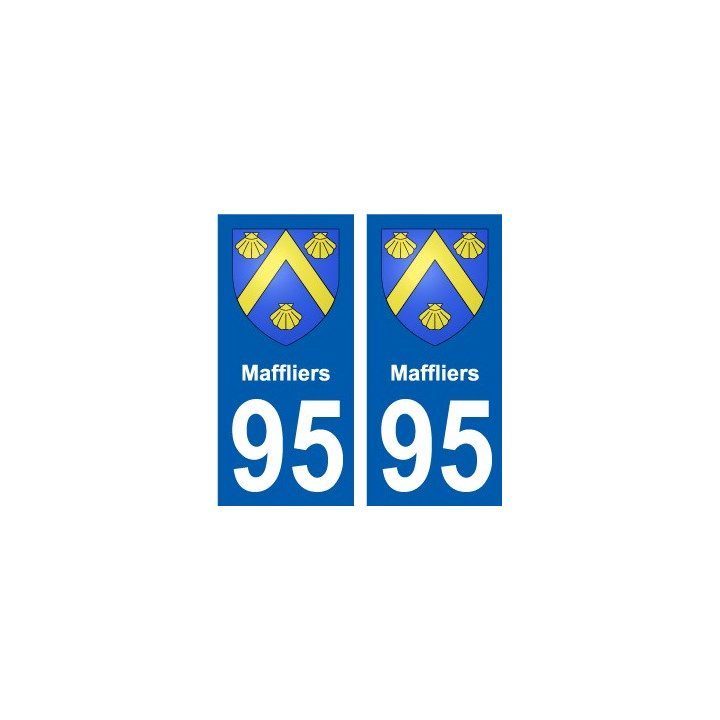 95 Viarmes escudo de armas de la etiqueta engomada de la placa de pegatinas de la ciudad
