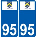 94 Créteil logotipo de la calcomanía de la placa etiqueta de registro de la ciudad