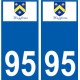 94 Créteil logotipo de la calcomanía de la placa etiqueta de registro de la ciudad