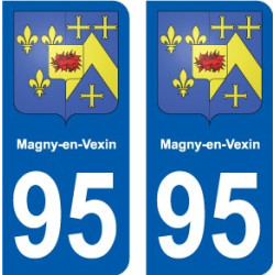 95 Ableiges blason autocollant plaque stickers ville