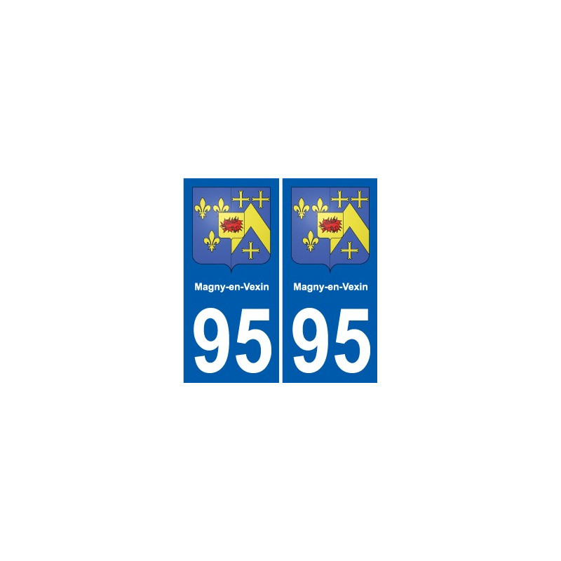 95 Viarmes coat of arms sticker plate stickers city