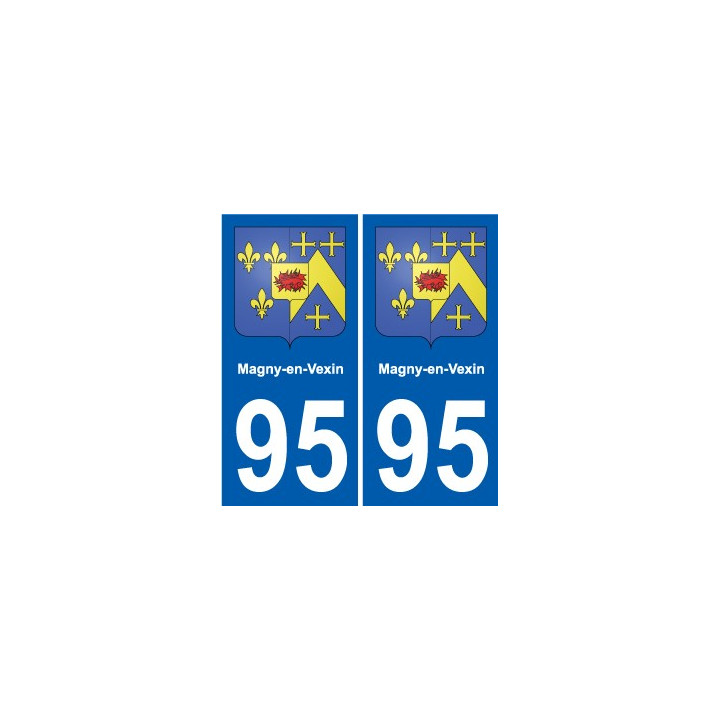 95 Viarmes coat of arms sticker plate stickers city