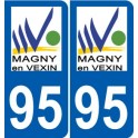 95 Ableiges logo autocollant sticker plaque immatriculation ville