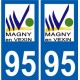 94 Créteil logotipo de la calcomanía de la placa etiqueta de registro de la ciudad