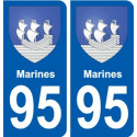 95 Viarmes wappen aufkleber typenschild aufkleber stadt