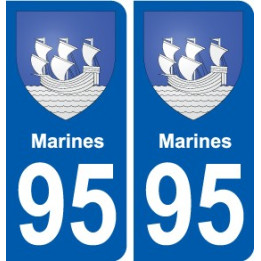 95 Viarmes escudo de armas de la etiqueta engomada de la placa de pegatinas de la ciudad