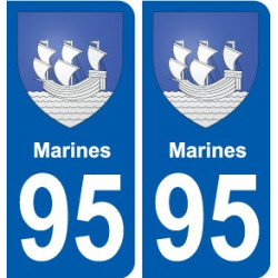 95 Viarmes stemma adesivo piastra adesivi città