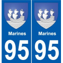 95 Ableiges blason autocollant plaque stickers ville