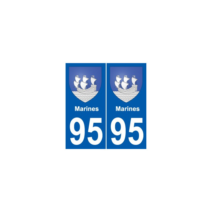 95 Viarmes coat of arms sticker plate stickers city
