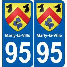 95 Viarmes coat of arms sticker plate stickers city