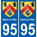 95 Ableiges blason autocollant plaque stickers ville