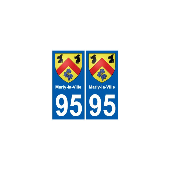 95 Viarmes coat of arms sticker plate stickers city