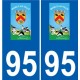 94 Créteil logotipo de la calcomanía de la placa etiqueta de registro de la ciudad