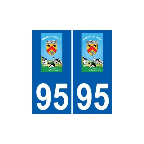 95 Ableiges logo autocollant sticker plaque immatriculation ville