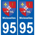 95 Ableiges blason autocollant plaque stickers ville