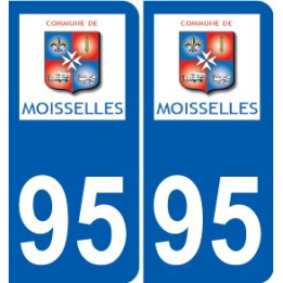 95 Ableiges logo autocollant sticker plaque immatriculation ville