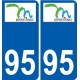 95 Ableiges logo autocollant sticker plaque immatriculation ville