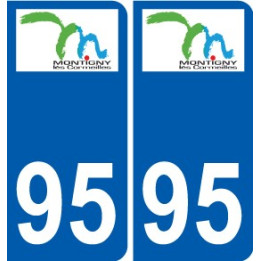 95 Ableiges logo autocollant sticker plaque immatriculation ville