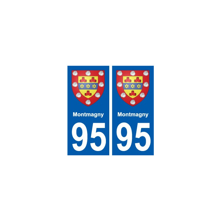 95 Viarmes escudo de armas de la etiqueta engomada de la placa de pegatinas de la ciudad
