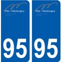 95 Ableiges logo autocollant sticker plaque immatriculation ville