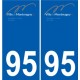 94 Créteil adesivo del logo adesivo piastra di registrazione city
