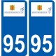 95 Ableiges logo autocollant sticker plaque immatriculation ville