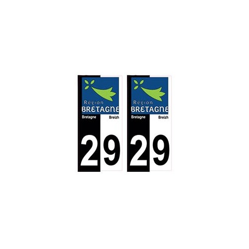 29 Finistère bicolore logo breizh bretagne autocollant plaque