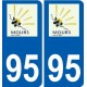 94 Créteil adesivo del logo adesivo piastra di registrazione city