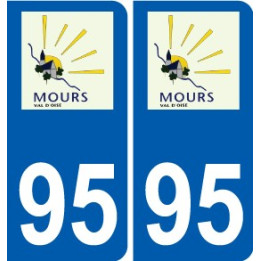 95 Ableiges logo autocollant sticker plaque immatriculation ville