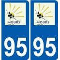 95 Ableiges logo autocollant sticker plaque immatriculation ville