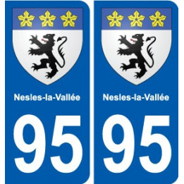 95 Viarmes coat of arms sticker plate stickers city