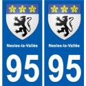 95 Viarmes coat of arms sticker plate stickers city