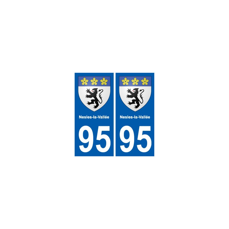 95 Viarmes coat of arms sticker plate stickers city
