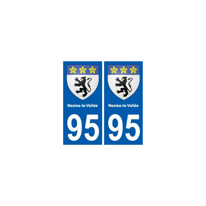 95 Viarmes escudo de armas de la etiqueta engomada de la placa de pegatinas de la ciudad